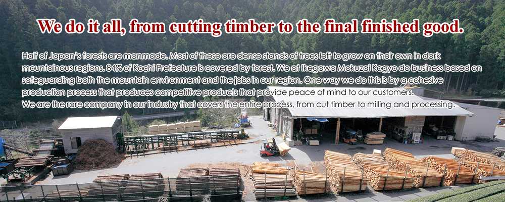 We do it all, from cutting timber to the final finished good.